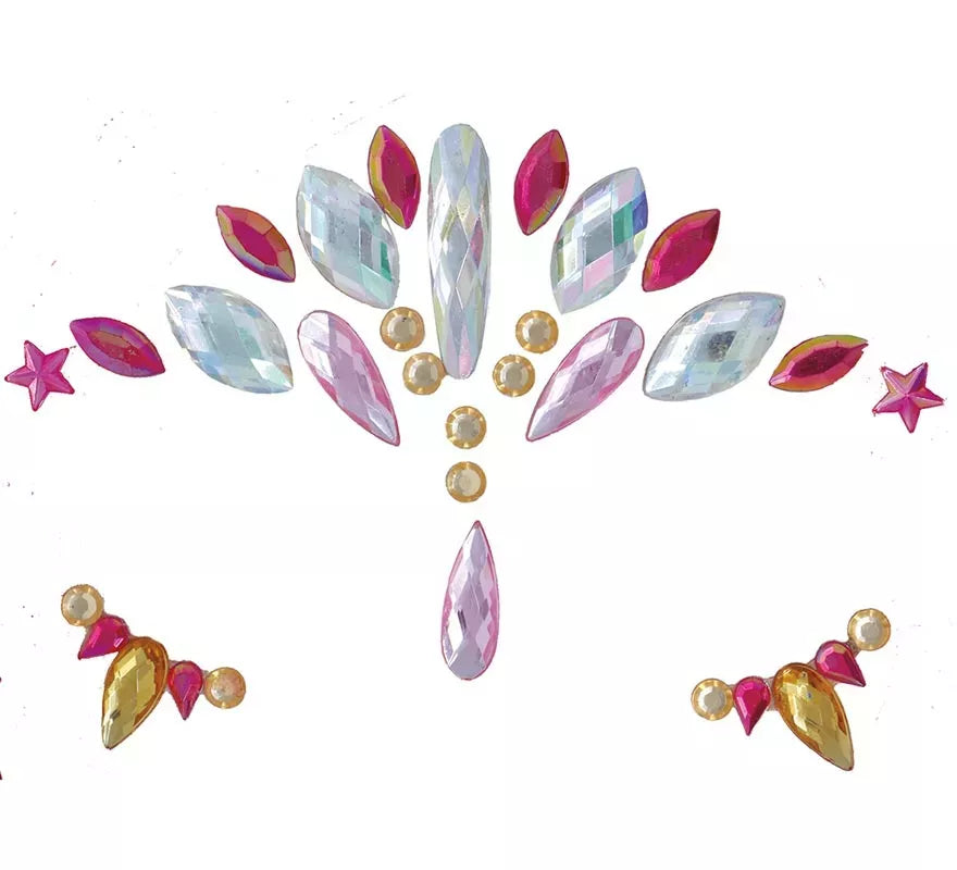 Joyas Faciales Adhesivas con Estrellas