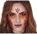 Joyas Faciales Adhesivas de Calavera Lila