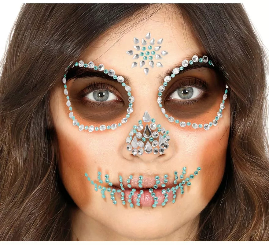 Translation missing: en.Joyas Faciales Adhesivas de Calavera Verde
