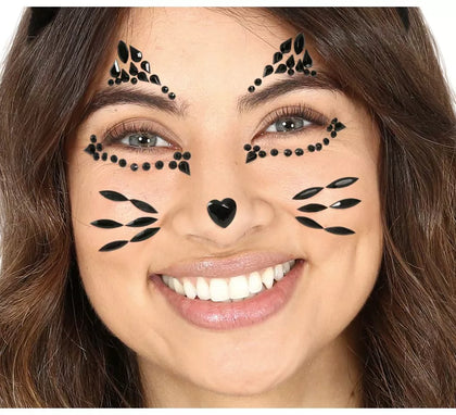 Joyas Faciales Adhesivas de Gatita