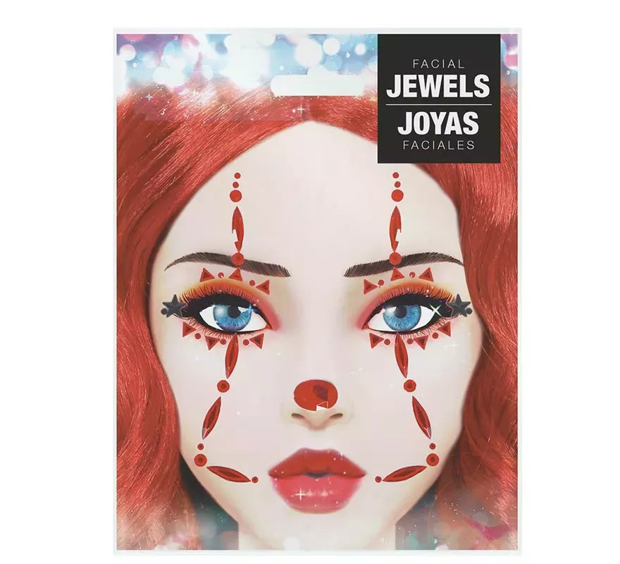 Joyas Faciales Adhesivas de Payaso