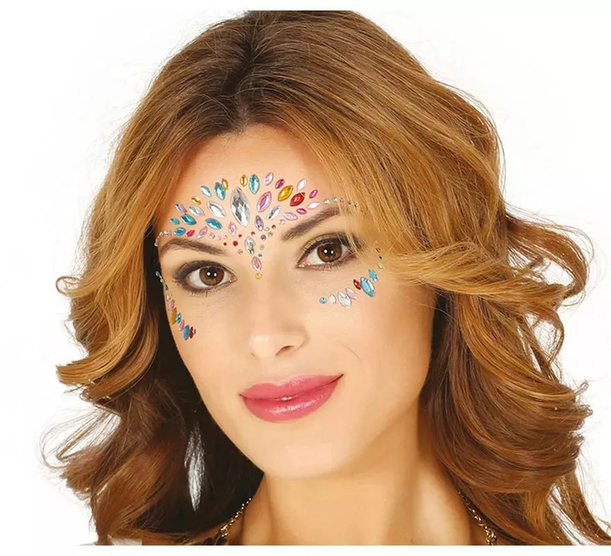 Joyas Faciales Adhesivas Multicolor