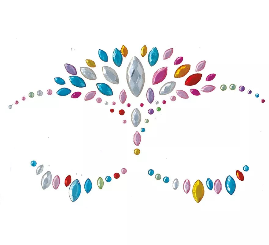 Joyas Faciales Adhesivas Multicolor