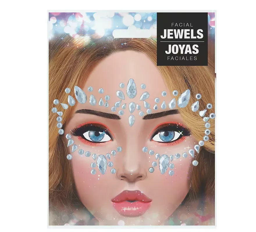 Joyas Faciales Adhesivas Plateadas