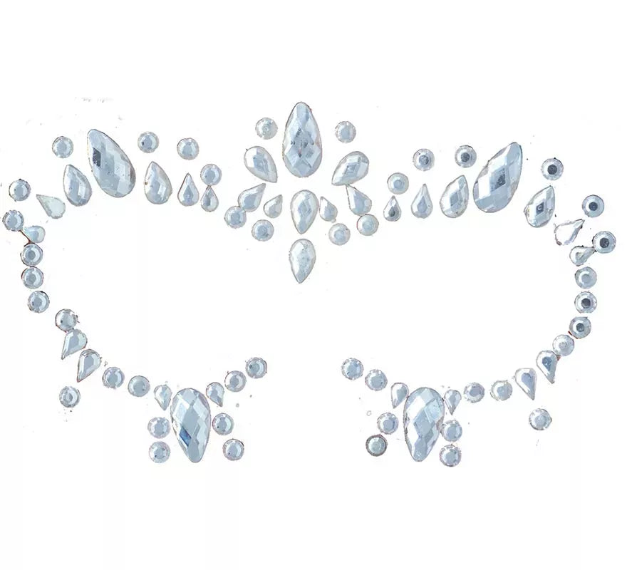 Joyas Faciales Adhesivas Plateadas