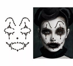 Adhesive Harlequin Facial Jewels 13x15 cm