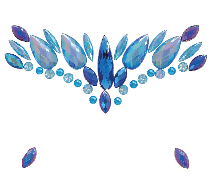 Joyas Faciales Azules Adhesivas