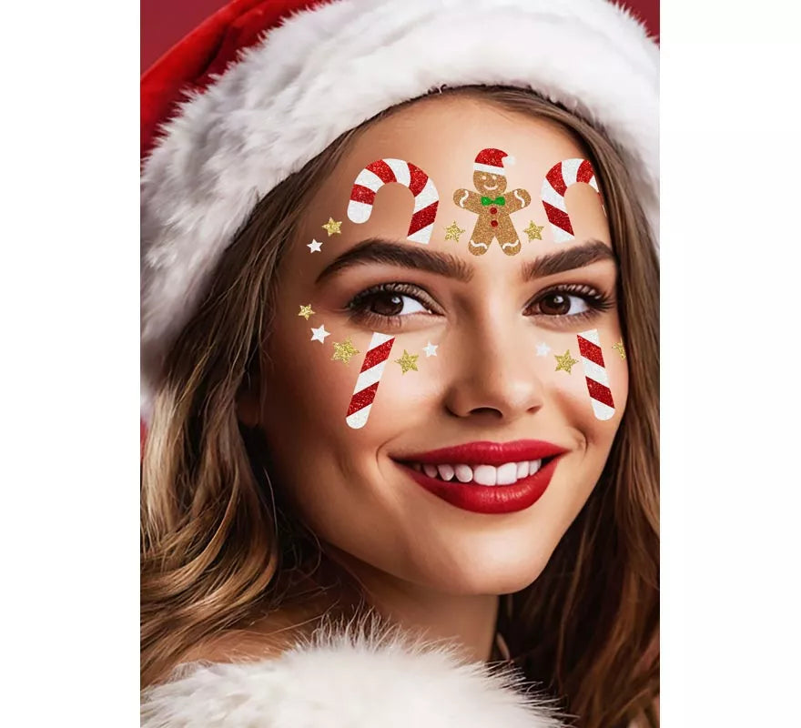 Joyas Faciales Bastones con purpurina