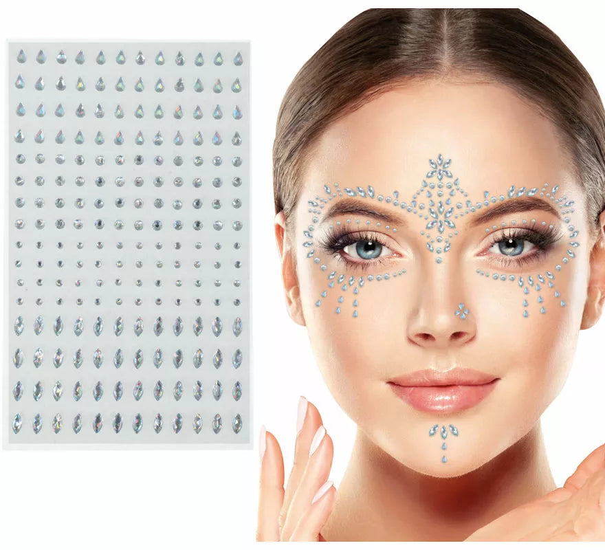 Translation missing: en.Joyas Faciales brillantes surtidas de 10x20 cm adulto