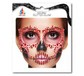 Joyas Faciales Calavera Fashion Gemas rojas adulto