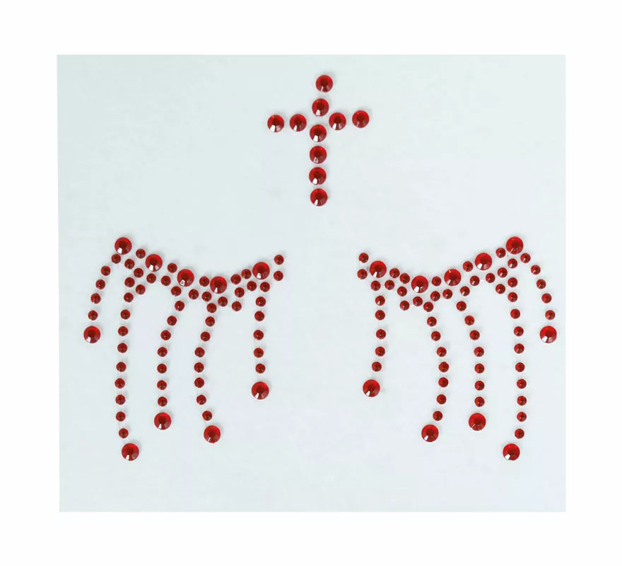 Translation missing: en.Joyas Faciales Cruz roja Adhesivas de 13x15 cm
