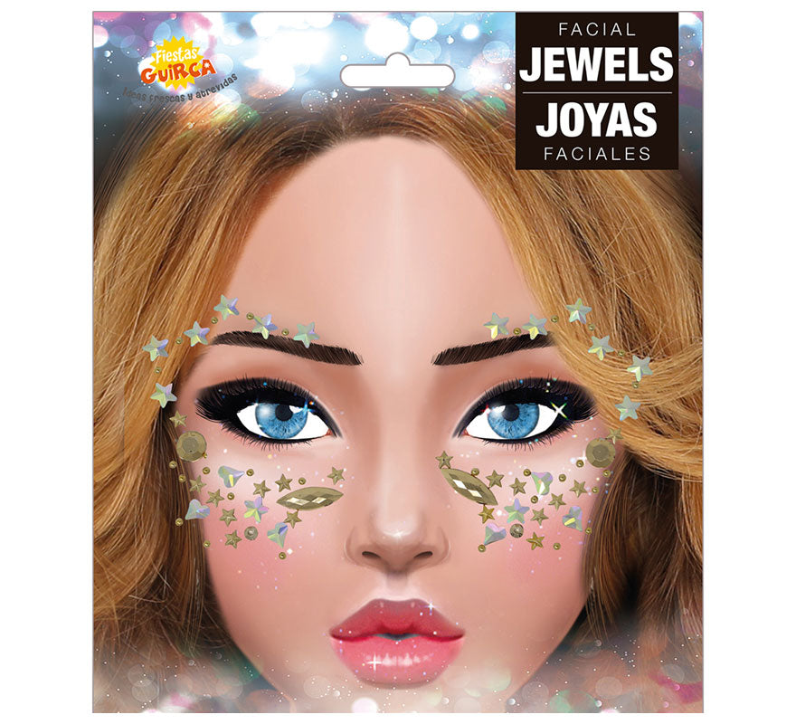 Joyas Faciales Estrellas Adhesivas