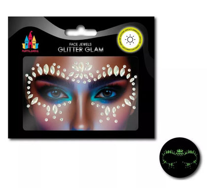 Joyas Faciales Gemas Gotas y puntos Luminiscentes adulto