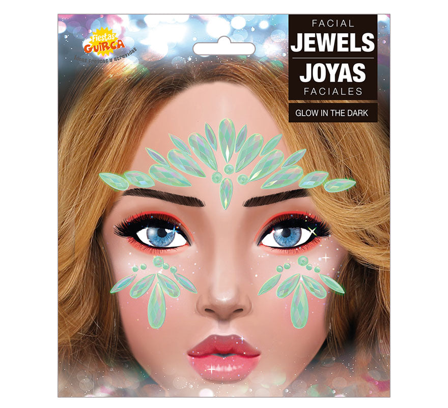 Joyas Faciales Glow In The Dark 2 Adhesivas