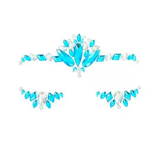 Facial Jewelry sea blue and silver drops