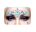 Joyas Faciales gotas azul y lila brillantes