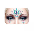 Joyas Faciales gotas azul y lila brillantes