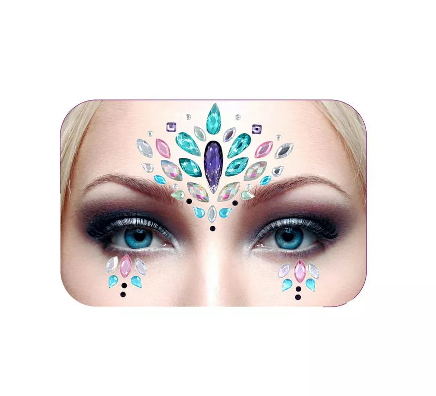 Translation missing: en.Joyas Faciales gotas azul y lila brillantes