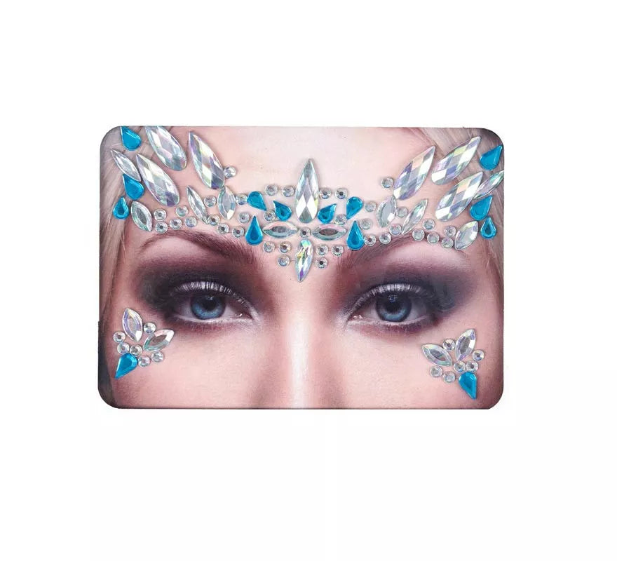 Translation missing: en.Joyas Faciales gotas azul y plateado brillantes