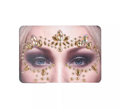 Joyas Faciales gotas doradas brillantes