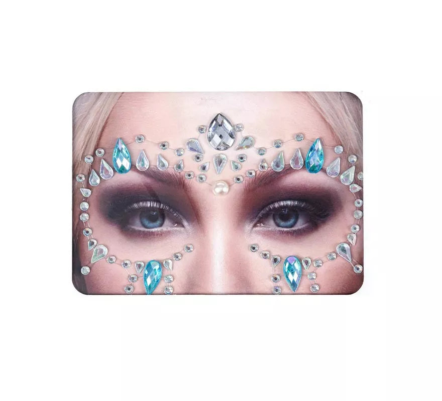 Translation missing: en.Joyas Faciales gotas plateado y azul brillantes
