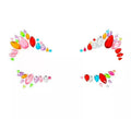 Joyas Faciales gotas y puntos multicolor