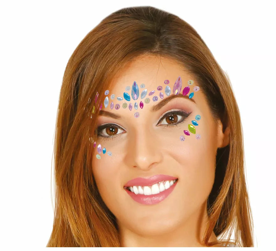 Joyas Faciales Multicolor Adhesivas