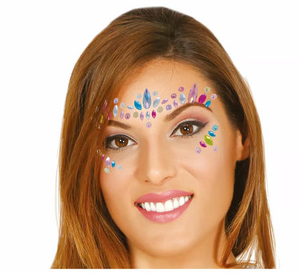 Joyas Faciales Multicolor Adhesivas