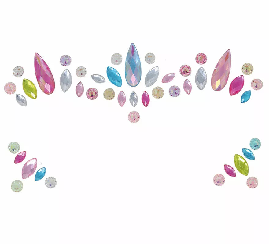 Joyas Faciales Multicolor Adhesivas