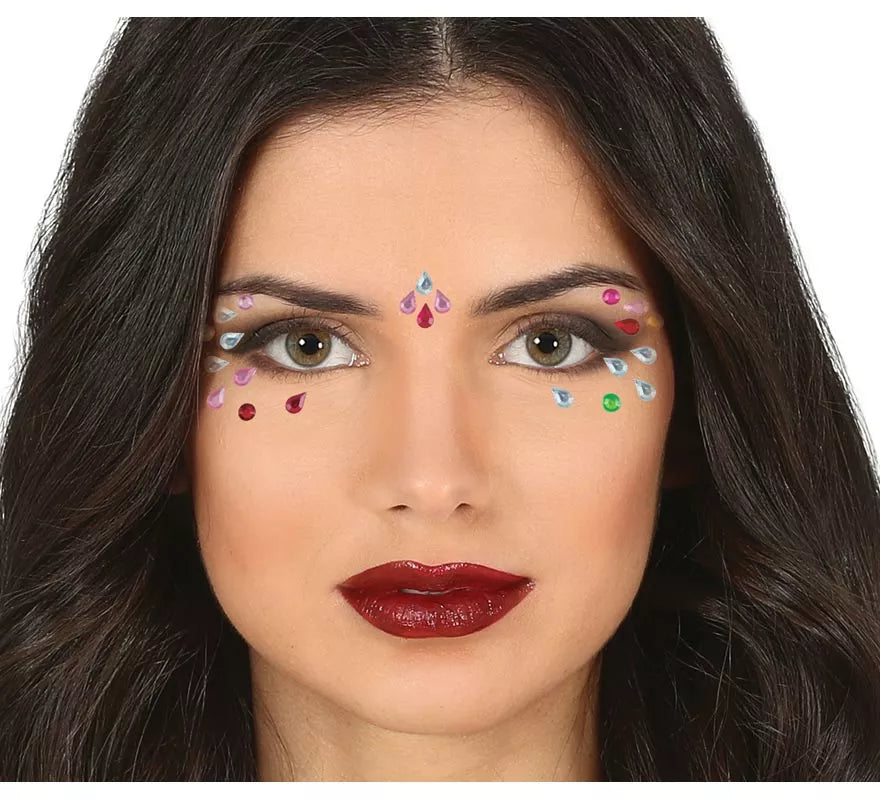 Joyas Faciales para Ojos Gotas multicolor