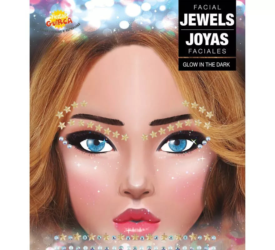Joyas Faciales Pestañas y Cejas Estrellas doradas