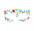 Joyas Faciales rombos y estrellas multicolor