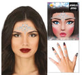 Joyas Faciales y Uñas plateado Diamantes elegantes