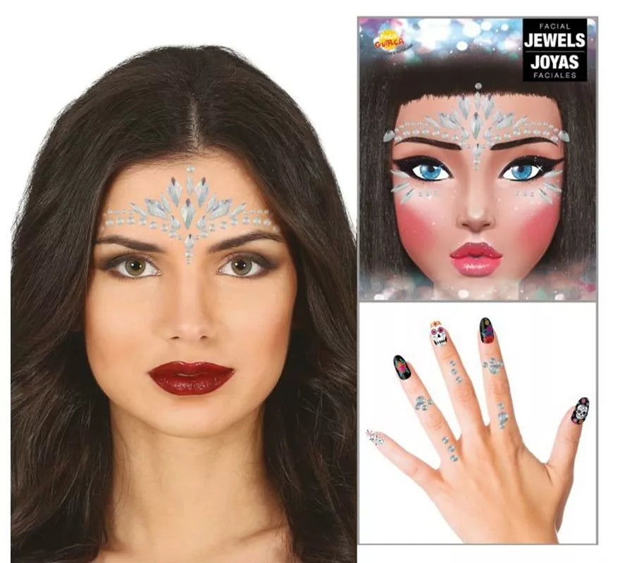 Translation missing: en.Joyas Faciales y Uñas plateado Diamantes elegantes