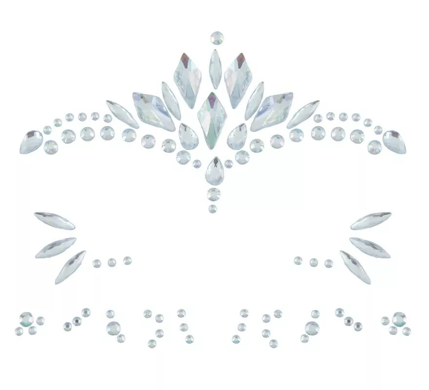 Joyas Faciales y Uñas plateado Diamantes elegantes