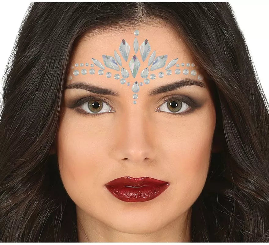Joyas Faciales y Uñas plateado Diamantes elegantes