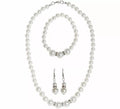 Kit Años 20: Collar de Perlas Strass, Pendientes y Brazalete