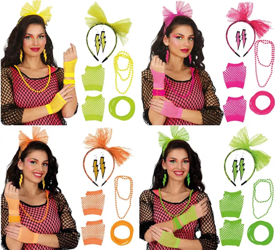 Kit Años 80 para mujer en varios colores
