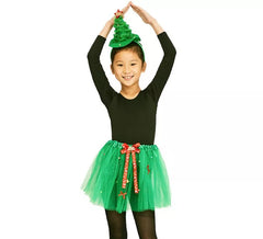 30 cm Children's Christmas Tree Kit: 28 cm Headband and Tutu