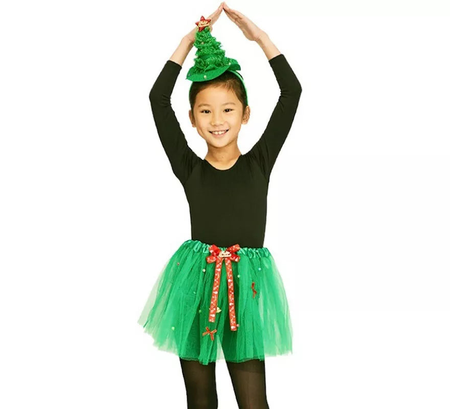 Translation missing: en.Kit Árbol Navidad Infantil de 30 cm: Diadema y Tutú de 28 cm