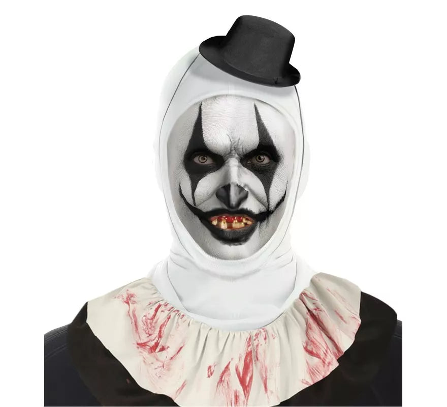 Kit Asesino Bufón: Sombrero, capucha, dientes, maquillaje y pintalabios