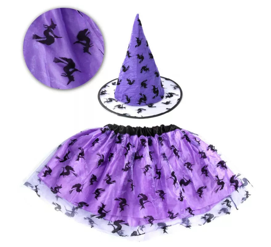 Kit Bruja lila: Tutú y Sombrero