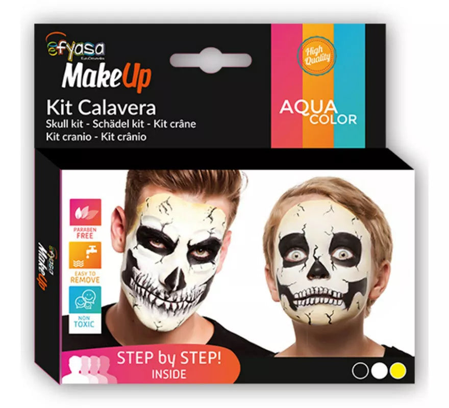 Kit Calavera de 3 Colores al Agua de 3X2 gr