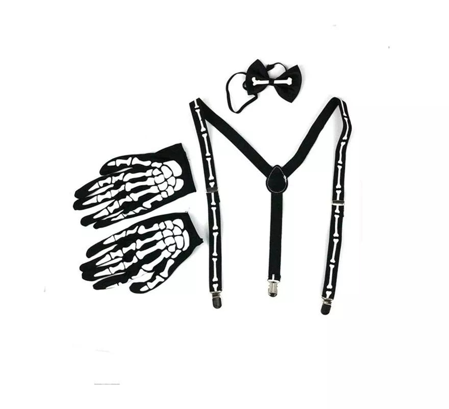 Translation missing: en.Kit Calavera: Tirantes, Pajarita y Guantes