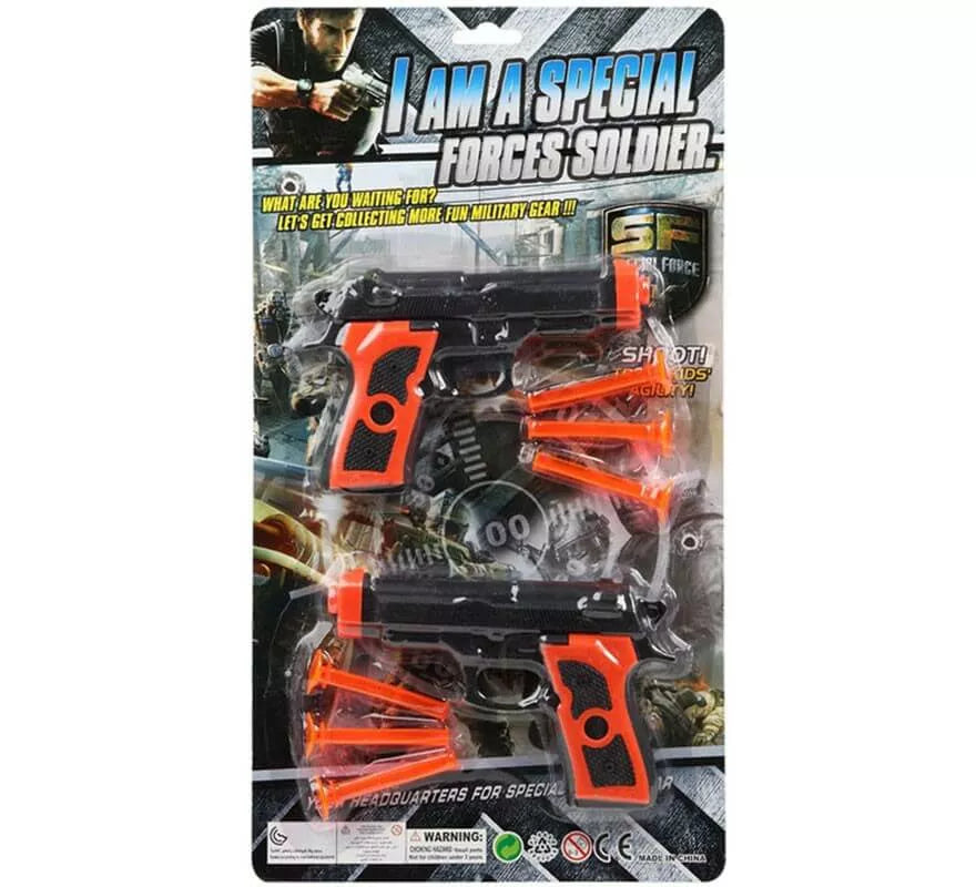 Translation missing: en.Kit de 2 Pistolas y 6 Flechas de Policía de 39x21 cm