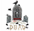Kit de 24 piezas de Cementerio de 34x13x56 cm