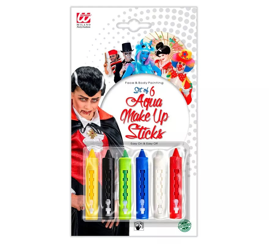 Translation missing: en.Kit de 6 Barras Maquillaje al Agua con Dispensador 18 ml