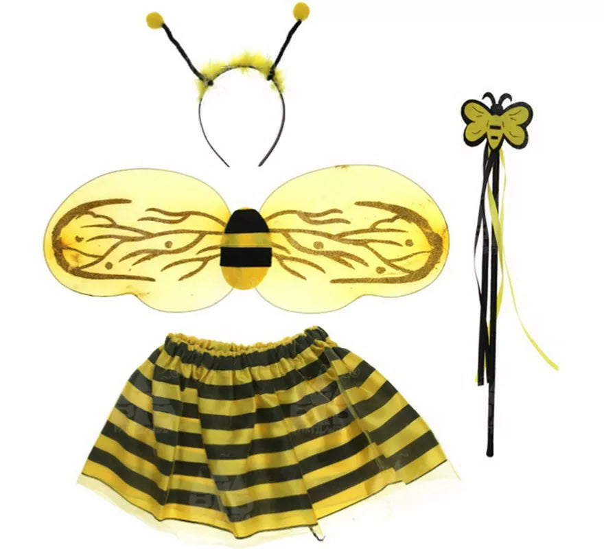 Translation missing: en.Kit de Abeja para niña: Diadema, Alas, Varita y Tutú