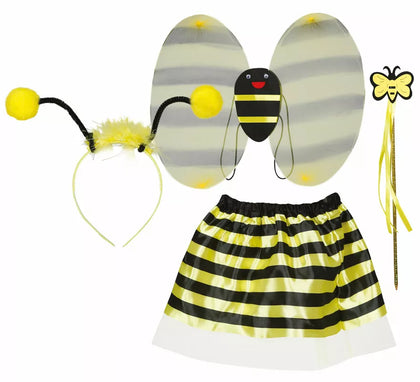 Kit de Abejita infantil: Diadema, alas, varita y falda