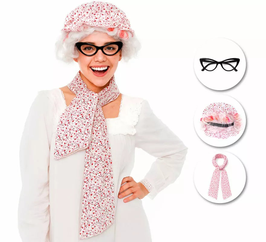 Kit de Abuelita: Gafas, Gorro y Pañuelo
